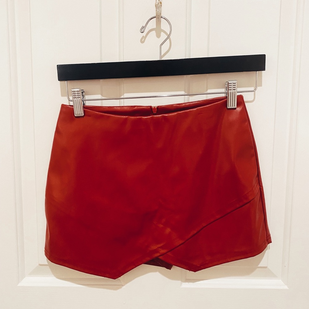 American Threads Leather Skort